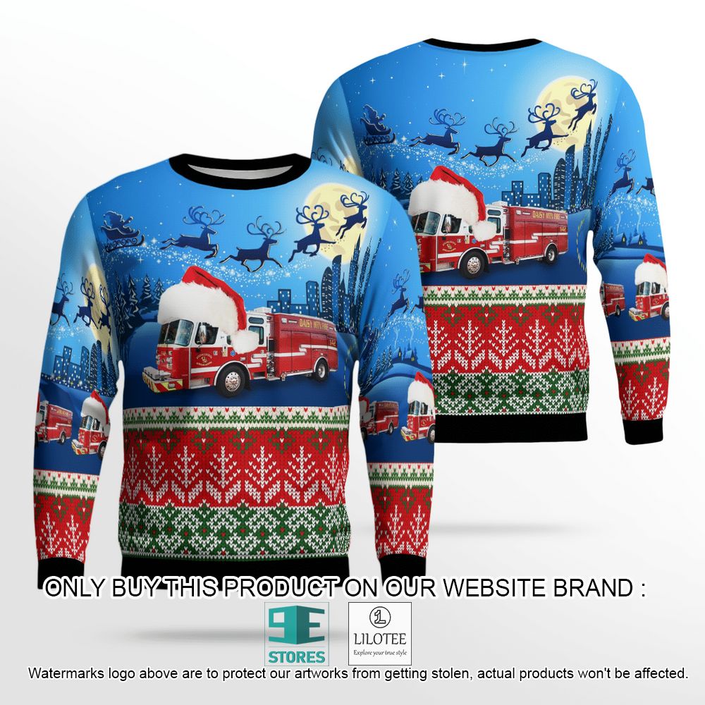 North Phoenix, Arizona Daisy Mountain Fire and Medical Blue Red Christmas Wool Sweater - LIMITED EDITION 11