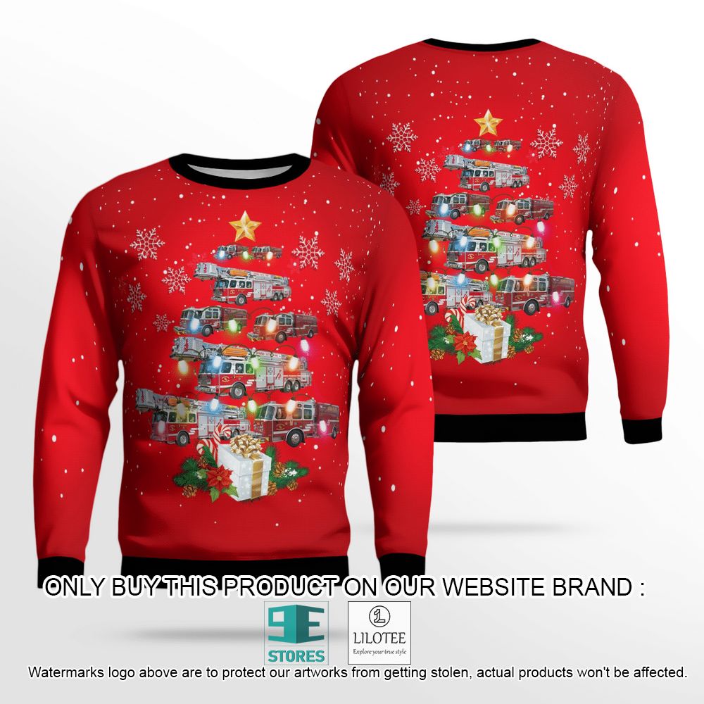 North Phoenix Arizona Daisy Mountain Fire and Medical Christmas Wool Sweater - LIMITED EDITION 13
