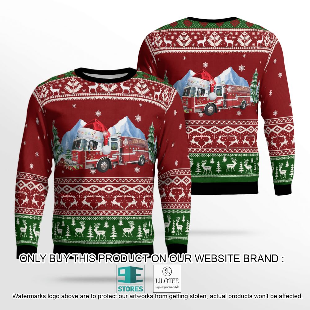 North Phoenix, Arizona Daisy Mountain Fire and Medical Red Christmas Wool Sweater - LIMITED EDITION 10