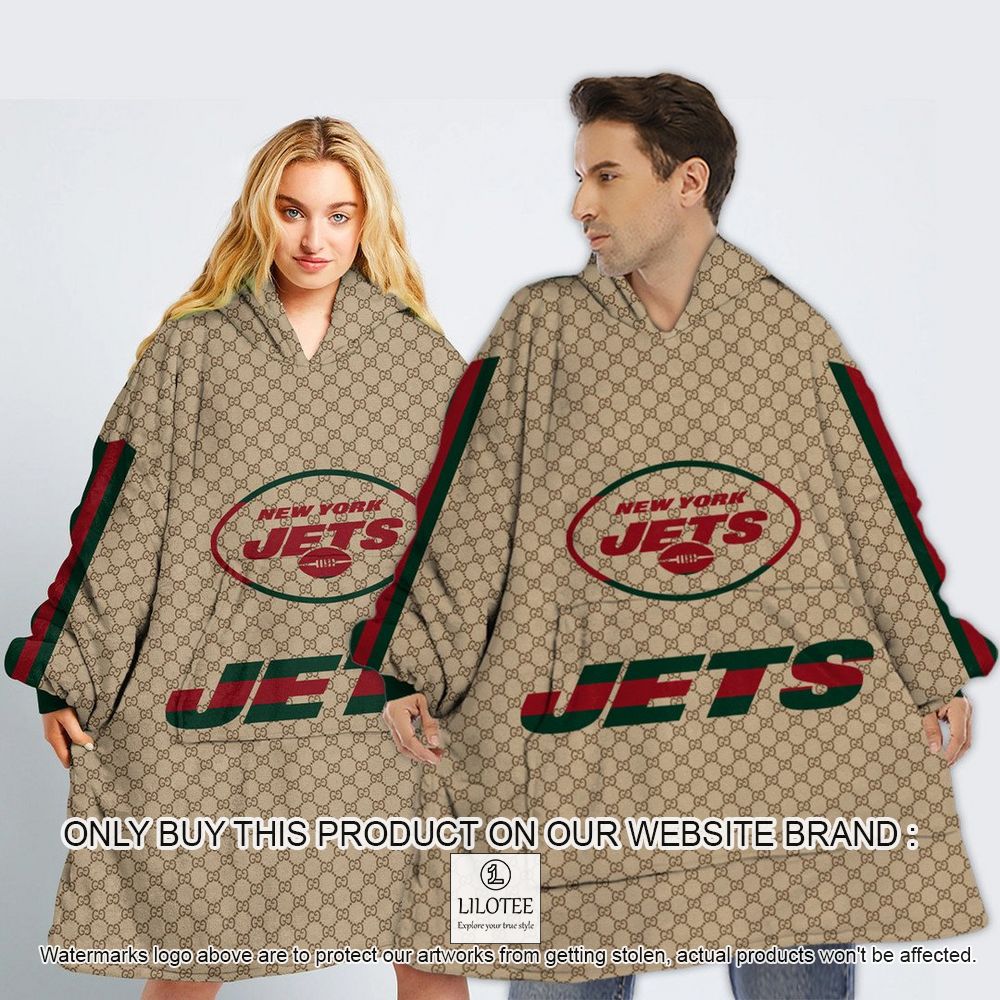 NFL New York Jets, Gucci Personalized Oodie Blanket Hoodie - LIMITED EDITION 12