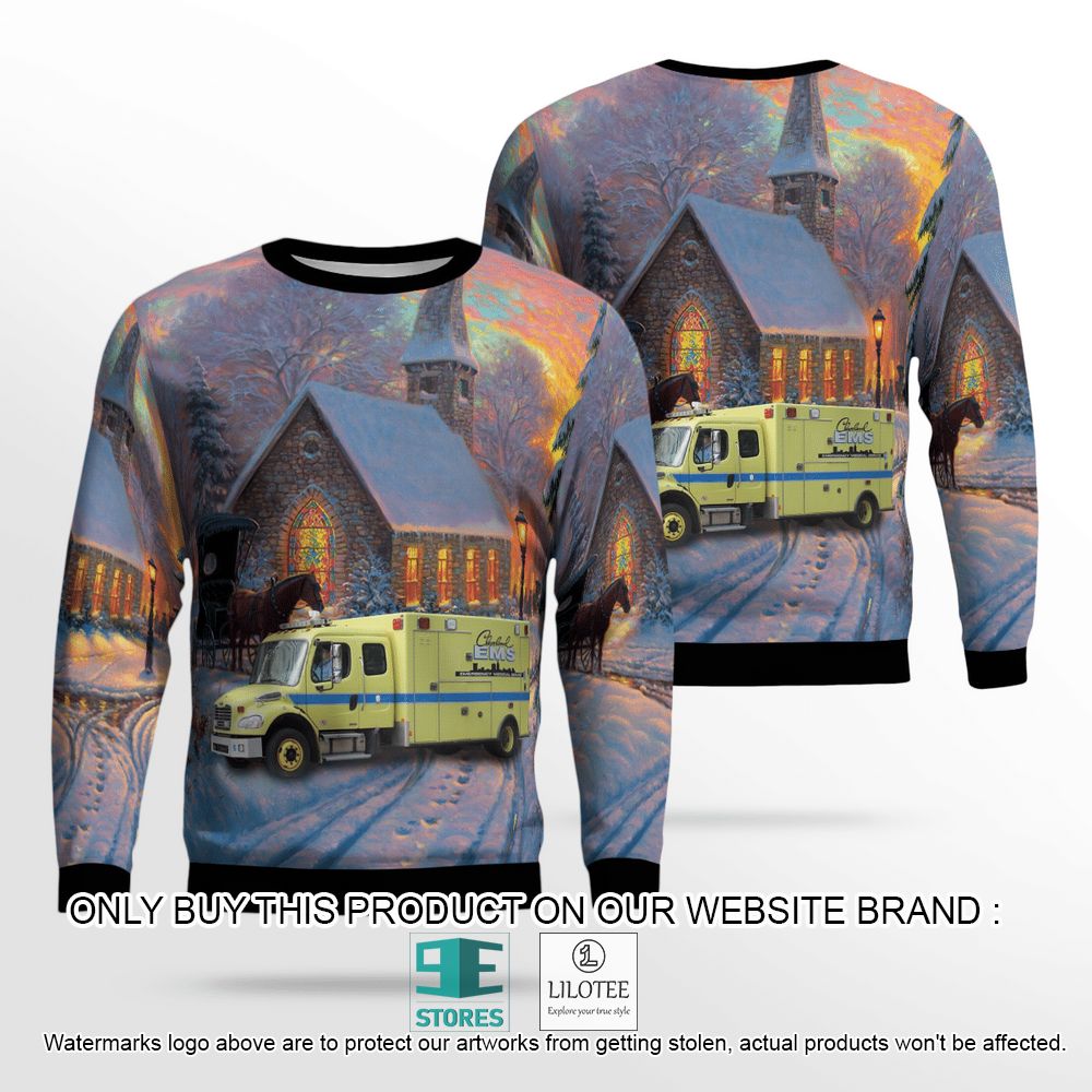 Ohio Cleveland EMS Christmas Wool Sweater - LIMITED EDITION 13