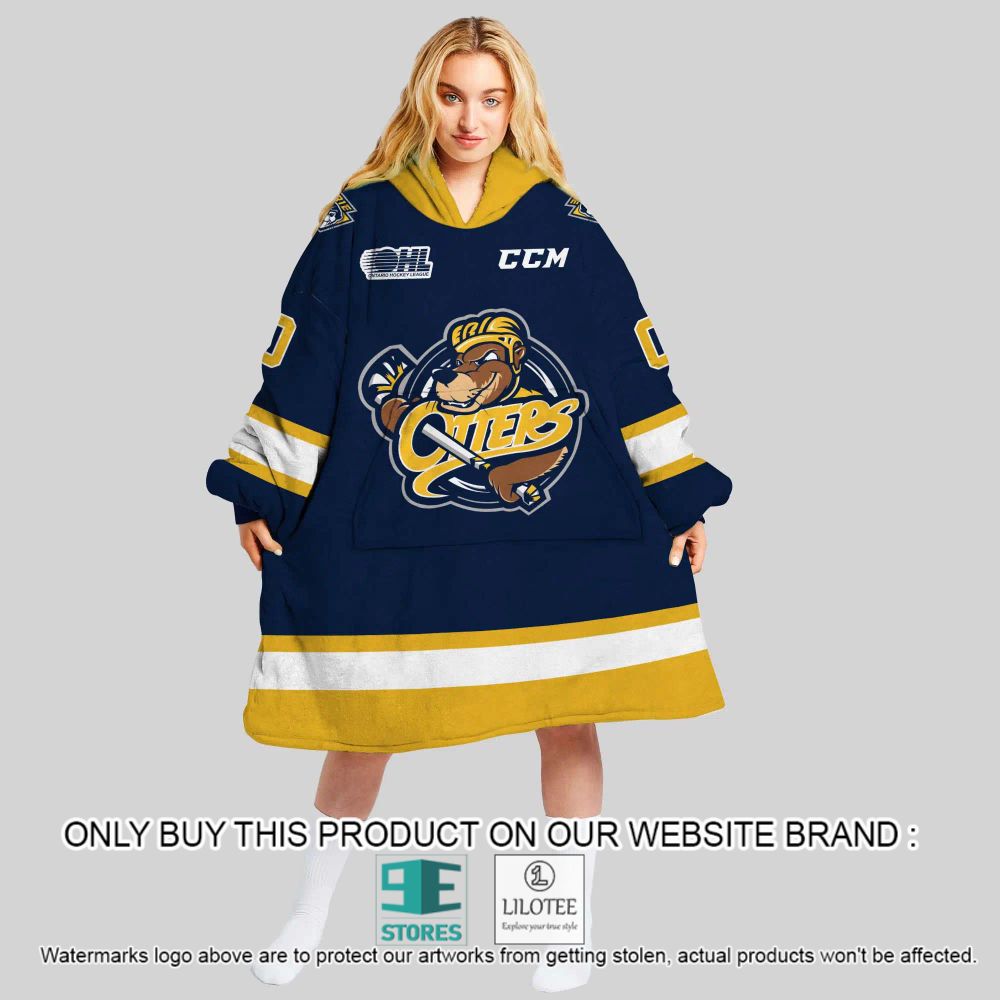 OHL Erie Otters Personalized Oodie Blanket Hoodie - LIMITED EDITION 9