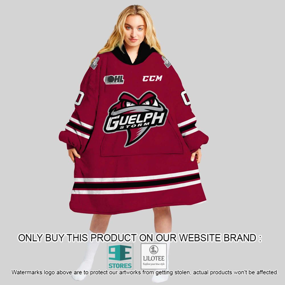 OHL Guelph Storm Personalized Oodie Blanket Hoodie - LIMITED EDITION 9