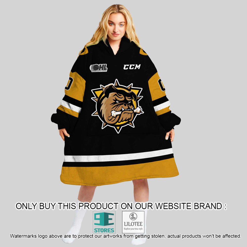 OHL Hamilton Bulldogs Personalized Oodie Blanket Hoodie - LIMITED EDITION 8