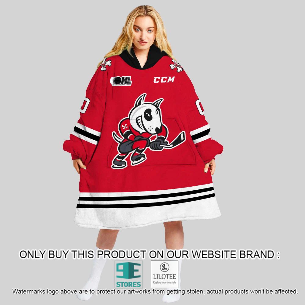 OHL Niagara Icedogs Personalized Oodie Blanket Hoodie - LIMITED EDITION 8