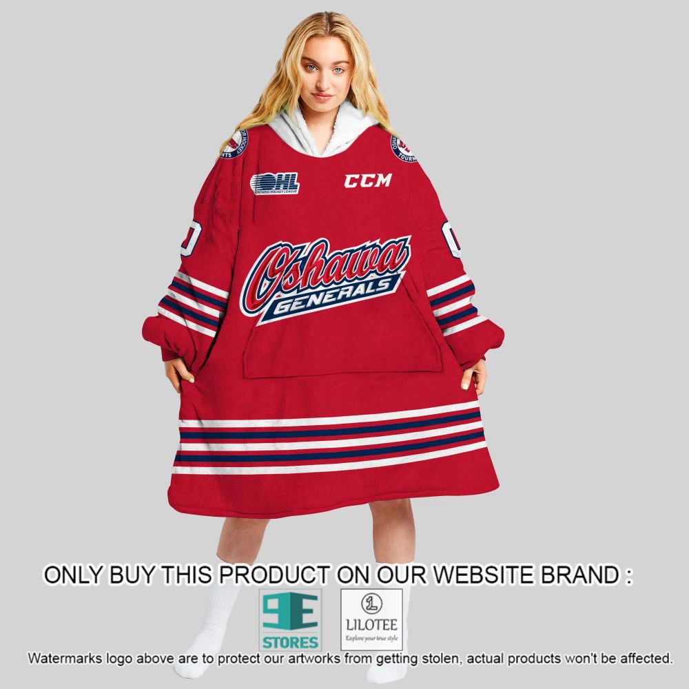 OHL Oshawa Generals Personalized Oodie Blanket Hoodie - LIMITED EDITION 9