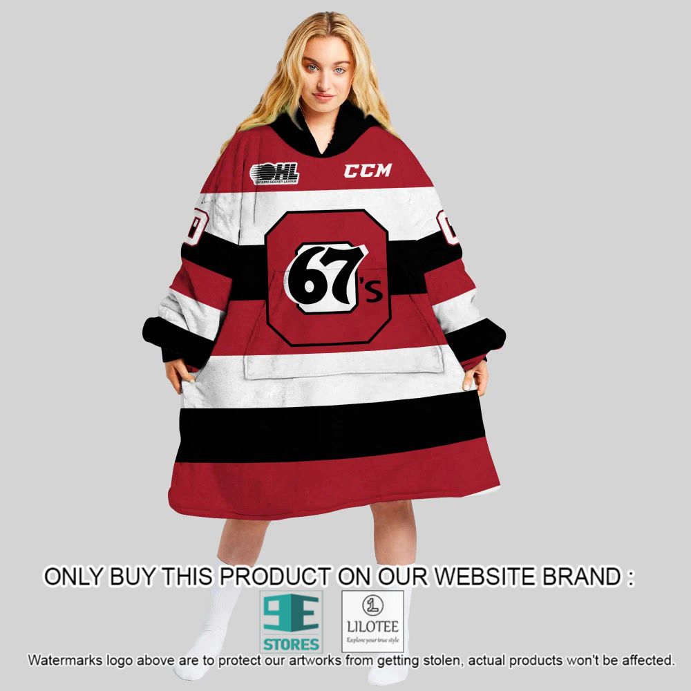 OHL Ottawa 67S Personalized Oodie Blanket Hoodie - LIMITED EDITION 9