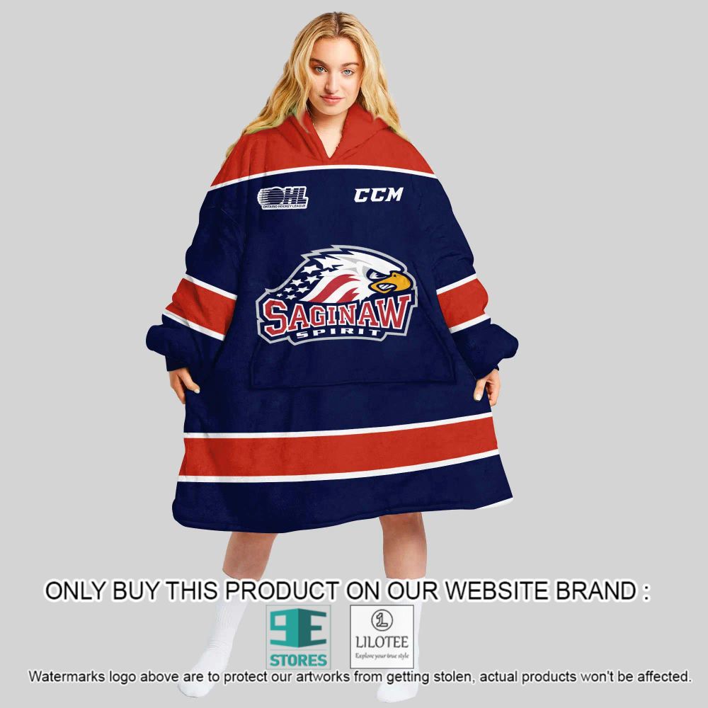 OHL Saginaw Spirit Personalized Oodie Blanket Hoodie - LIMITED EDITION 9
