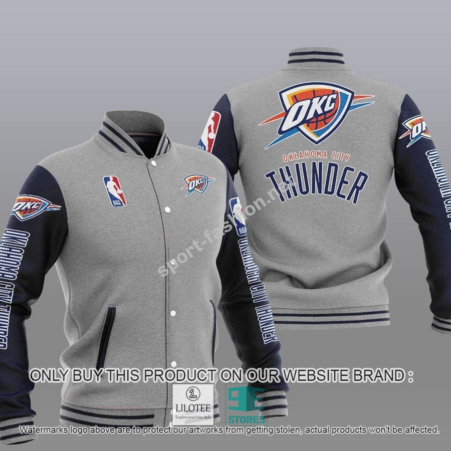 Alternative view of Oklahoma City Thunder NBA Baseball Jacket - LIMITED EDITION