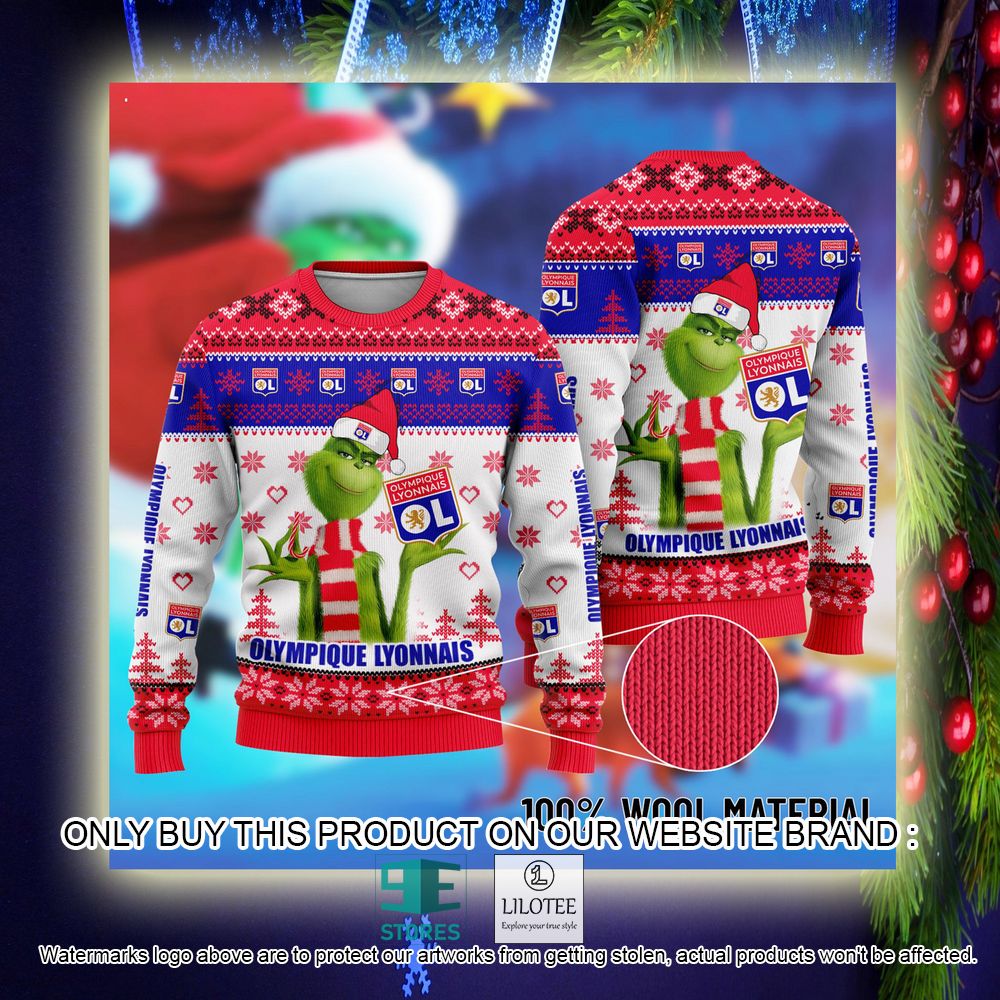 Olympique Lyonnais The Grinch Christmas Ugly Sweater - LIMITED EDITION 10
