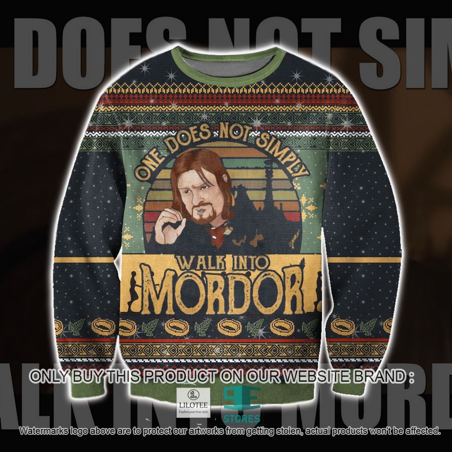 One Does Not Simply Walk Into Mordor Ugly Christmas Sweater, Sweatshirt 24