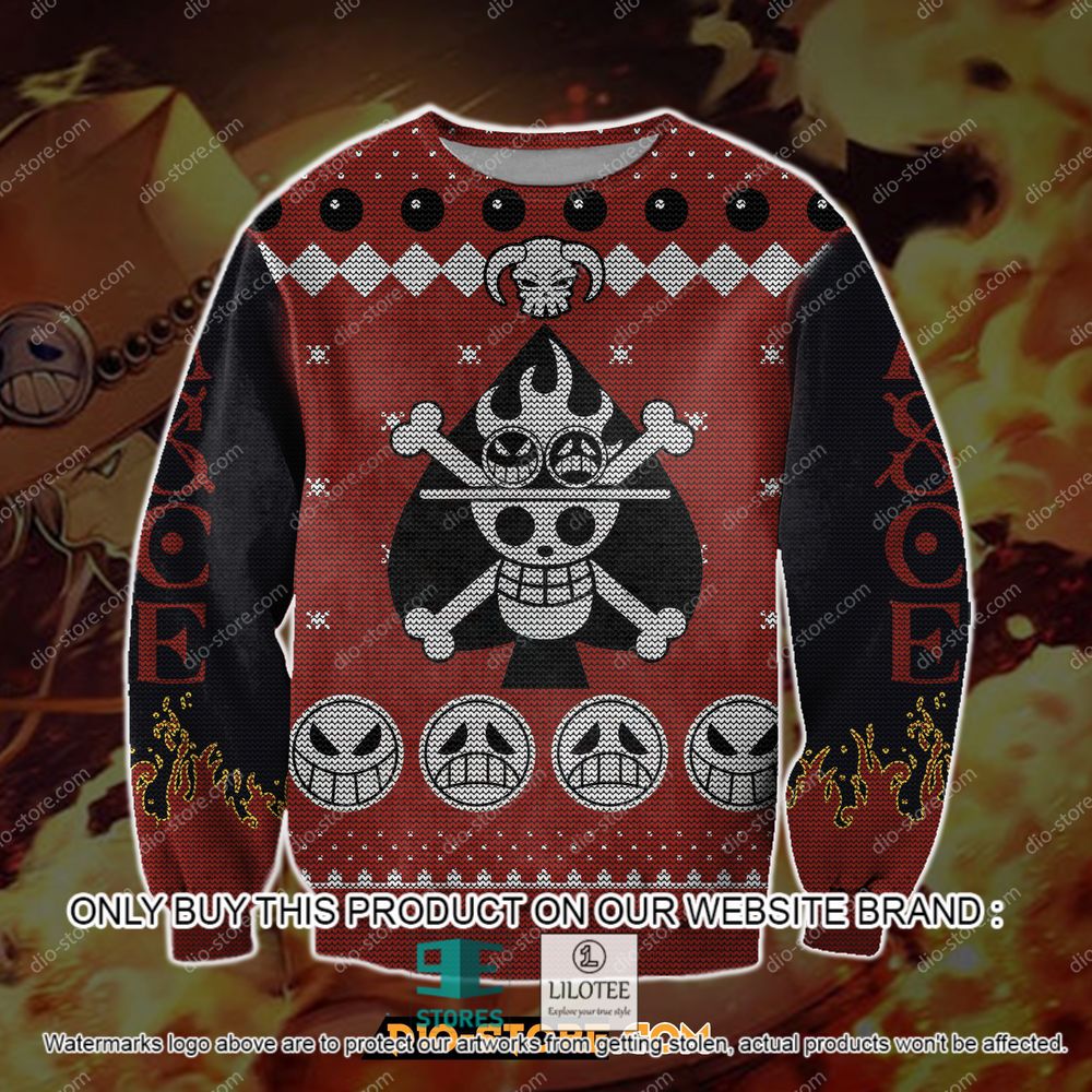One Piece Ace Anime Christmas Ugly Sweater - LIMITED EDITION 11