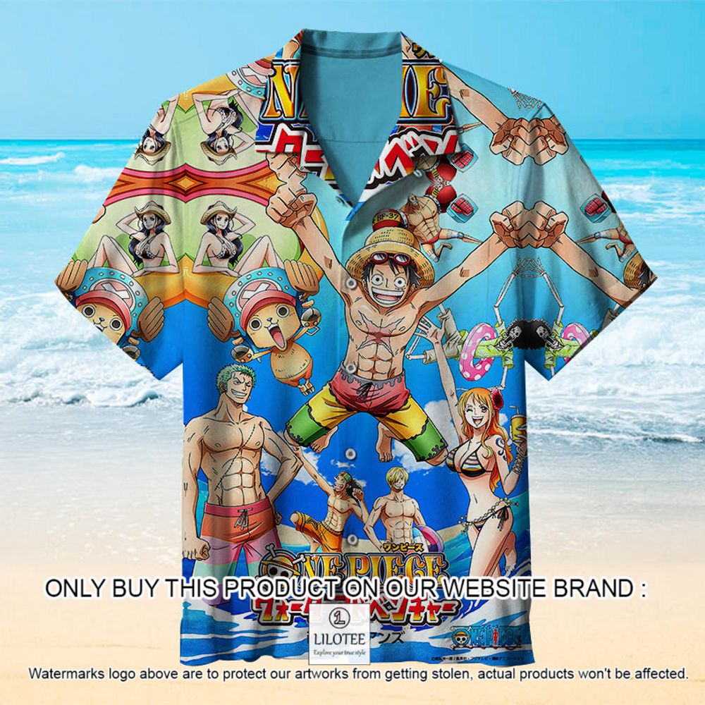 One Piece Anime Straw Hat Pirates Short Sleeve Hawaiian Shirt - LIMITED EDITION 13