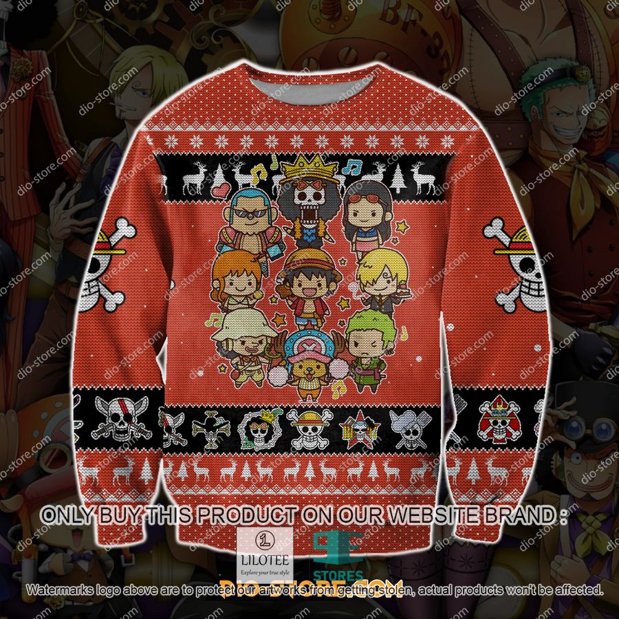 One Piece Characters Chibi Red Knitted Wool Sweater - LIMITED EDITION 8
