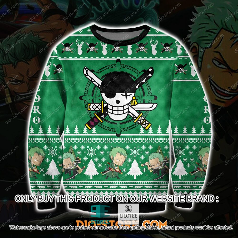 One Piece Zoro Anime Christmas Ugly Sweater - LIMITED EDITION 10