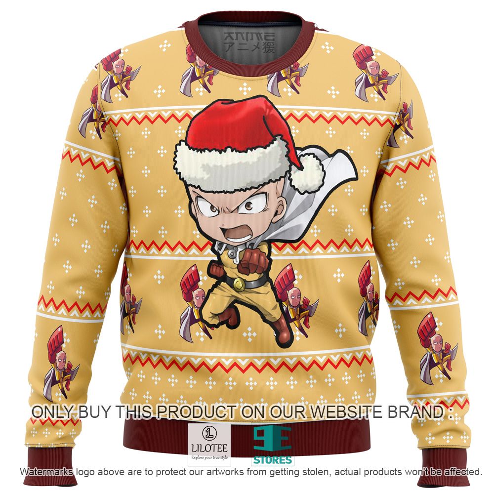 One Punch Chibi Saitama Anime Ugly Christmas Sweater - LIMITED EDITION 11