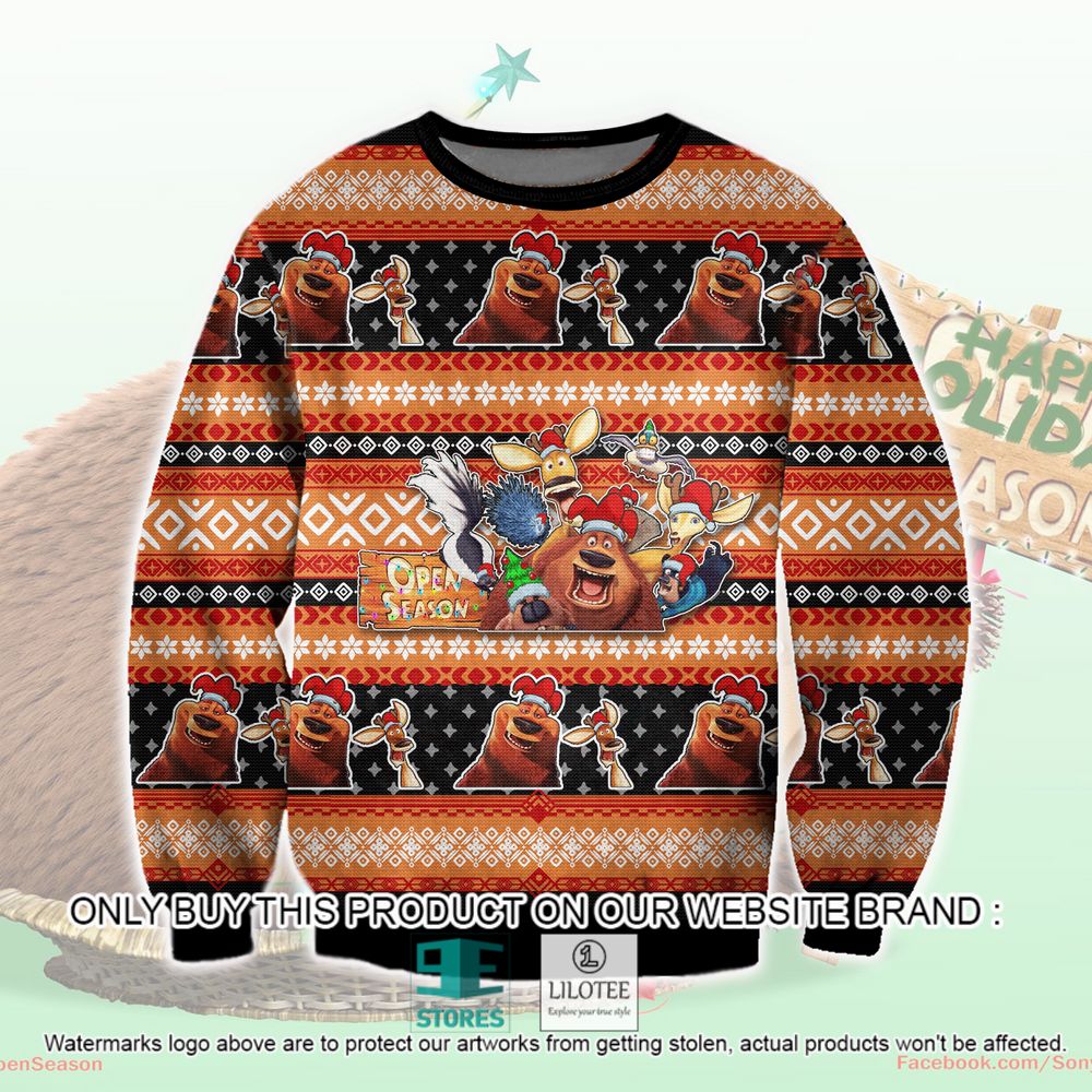 Open Season Cartoon Christmas Ugly Sweater - LIMITED EDITION 20