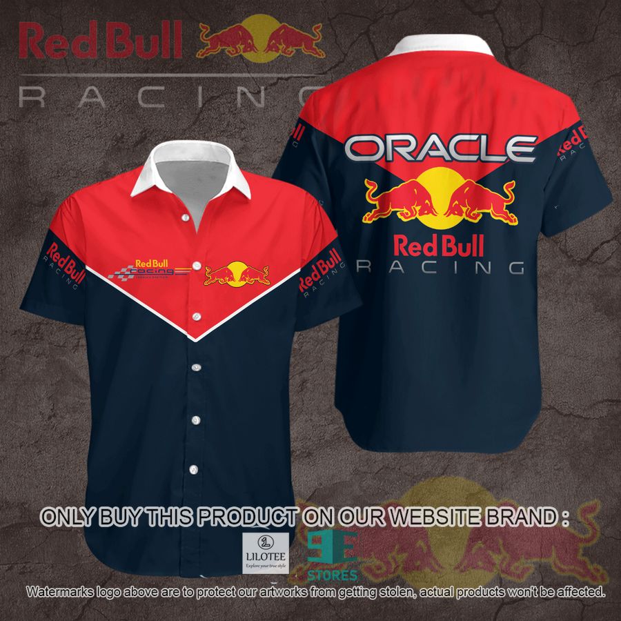 Oracle Red Bull Racing F1 Navy Red Hawaiian Shirt 8