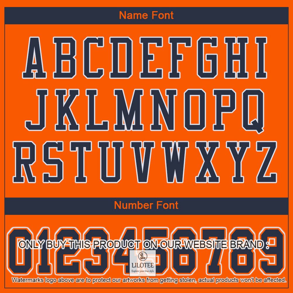 Orange Navy-White Mesh Authentic Personalized Football Jersey - LIMITED EDITION 5 Orange Navy-White Mesh Authentic Personalized Football Jersey - LIMITED EDITION - Image 5
