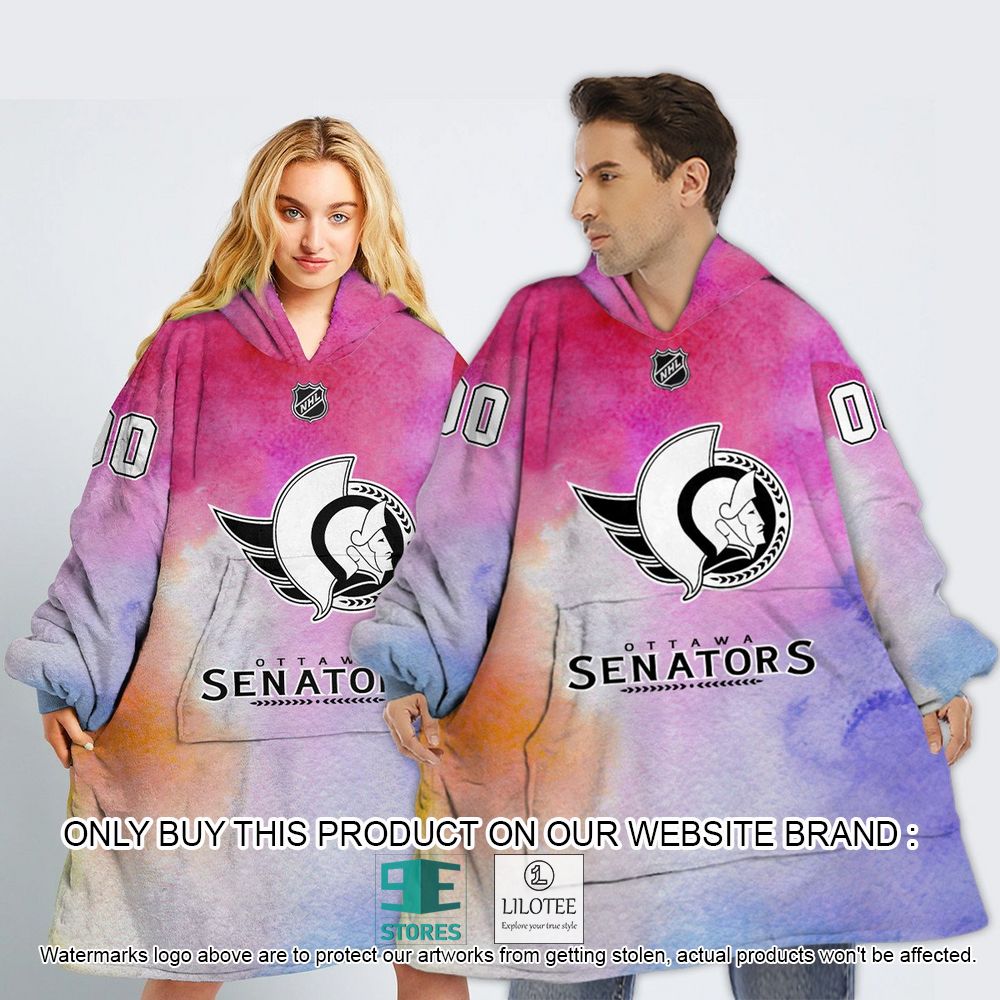 Ottawa Senators Breast Cancer Awareness Month Personalized Hoodie Blanket - LIMITED EDITION 13