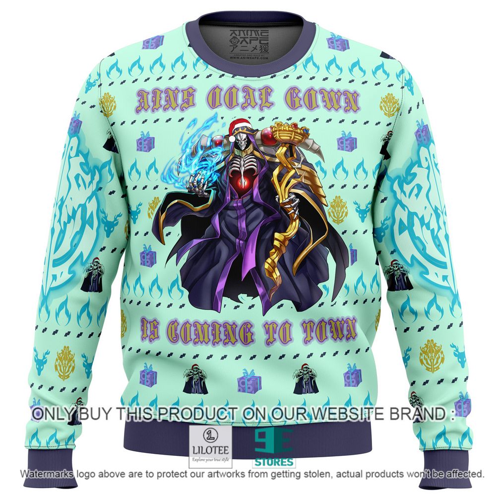 Overlord Ainz Ooal Gown Ainz ddaf Gawn Is Gaming to town Christmas Sweater - LIMITED EDITION 11