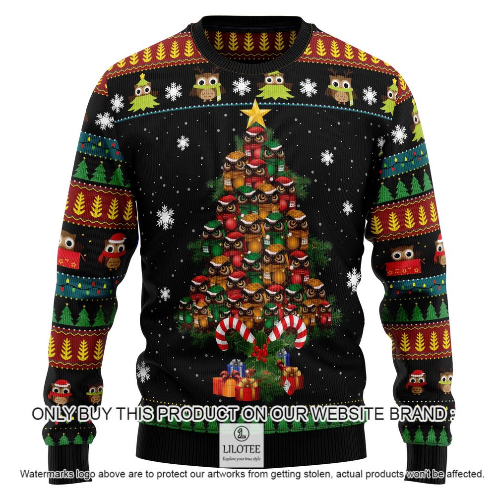 Owl Christmas Tree Christmas Sweater - LIMITED EDITION 8