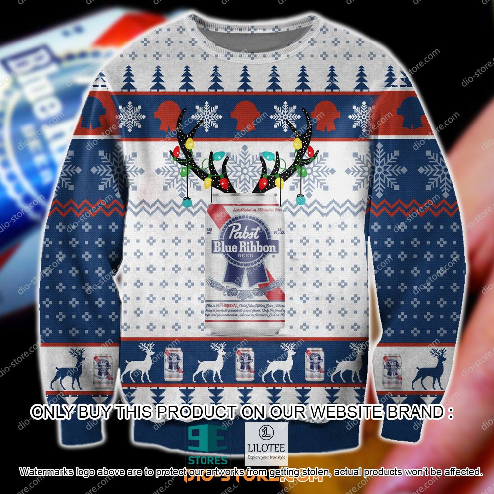 Pabst Blue Ribbon Beer Ugly Christmas Sweater - LIMITED EDITION 11