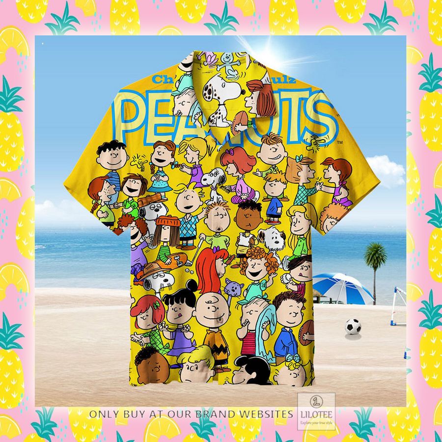 Peanuts Characters yellow Hawaiian Shirt - LIMITED EDITION 4 Peanuts Characters yellow Hawaiian Shirt - LIMITED EDITION - Image 4