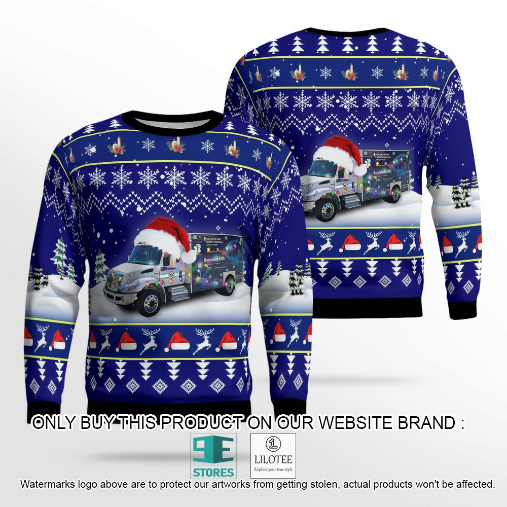Pennsylvania Jefferson Health Mobile Stroke Unit Christmas Wool Sweater - LIMITED EDITION 13