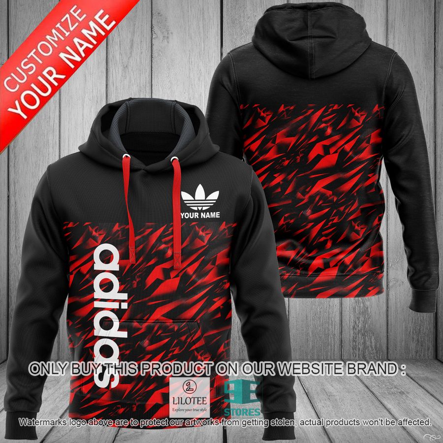 Personalized Adidas black red 3D Hoodie - LIMITED EDITION 8