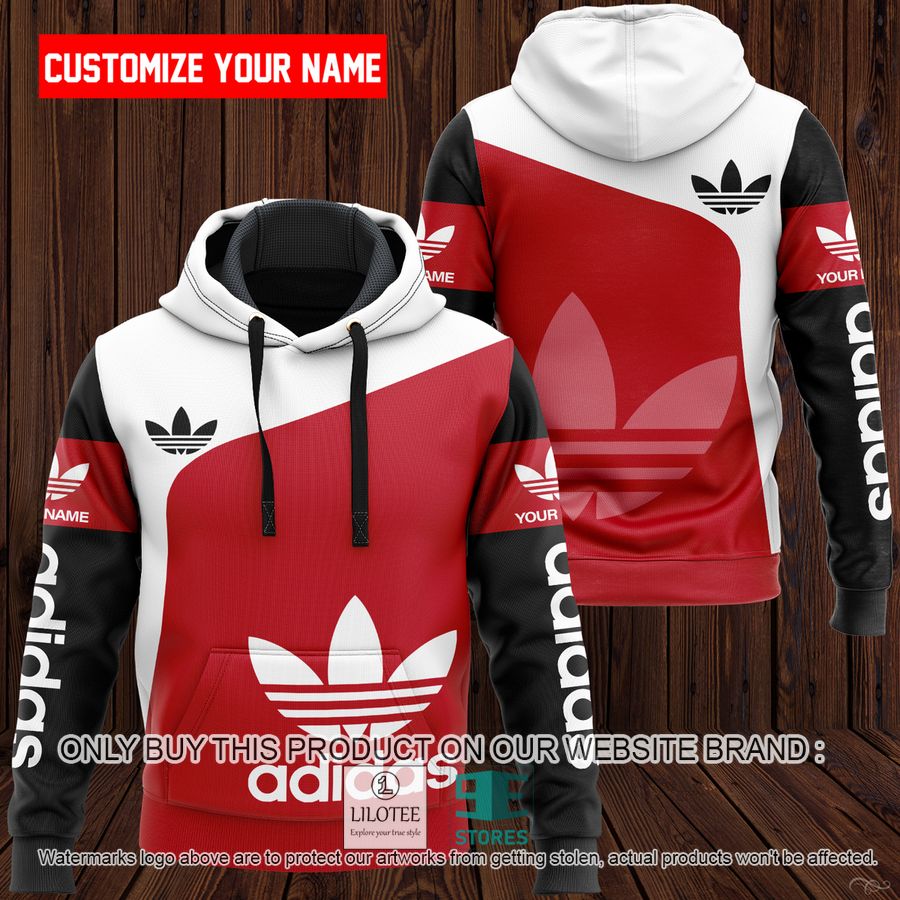 Personalized Adidas red black 3D Hoodie - LIMITED EDITION 9