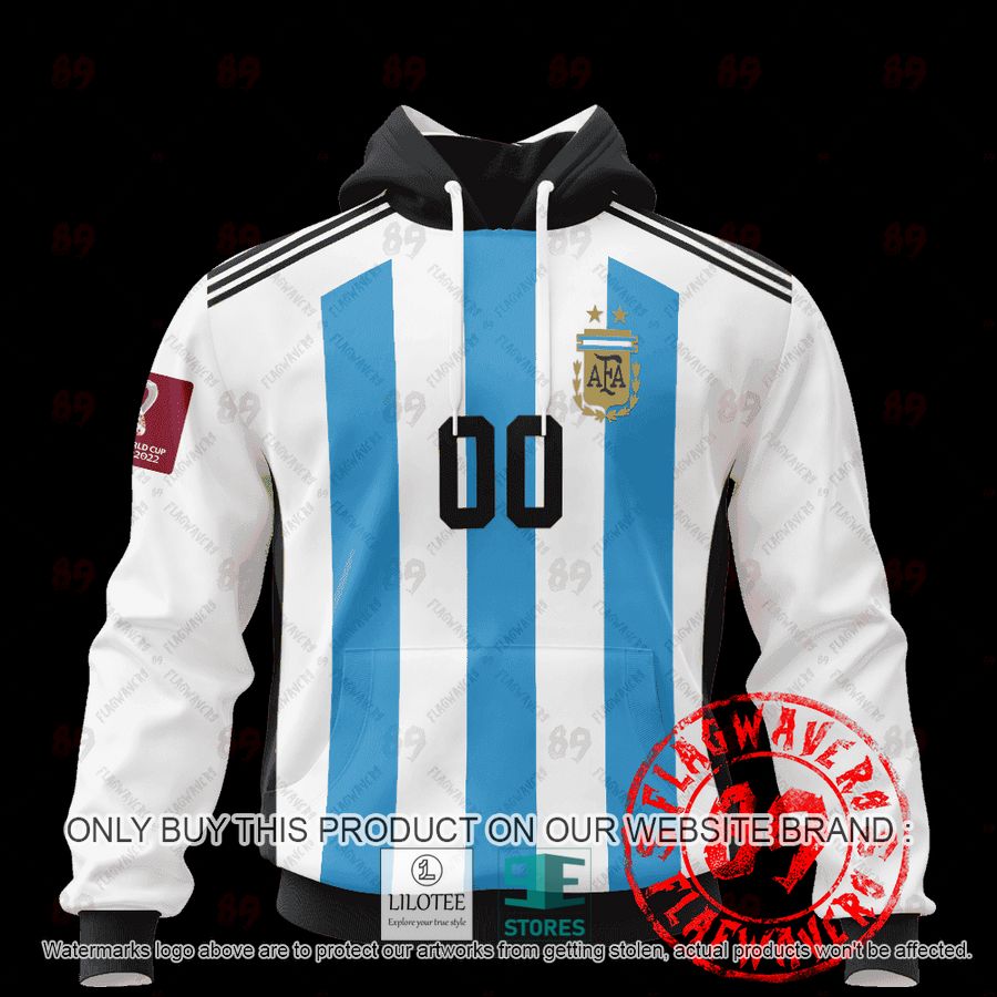 Personalized Argentina Home Jersey World Cup 2022 white blue Shirt, Hoodie - LIMITED EDITION 14