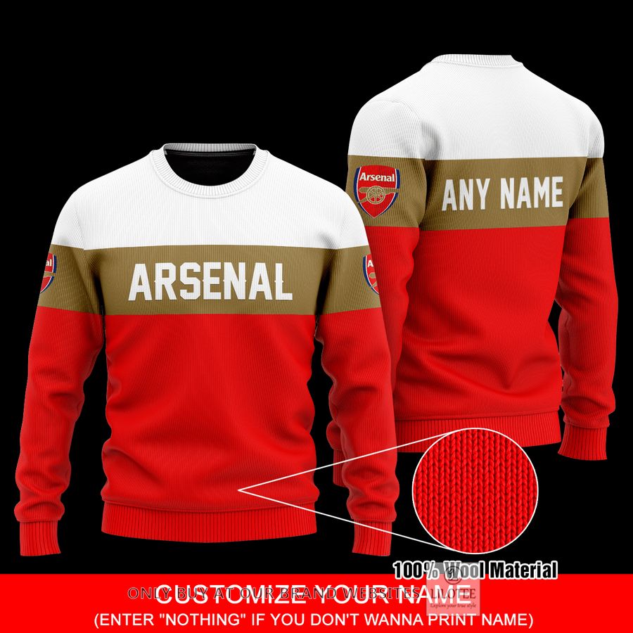Personalized Arsenal Christmas Wool Sweater 8