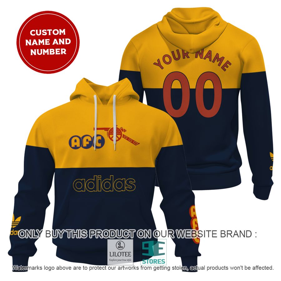 Personalized Arsenal FC blue yellow 3D Shirt, Hoodie - LIMITED EDITION 17