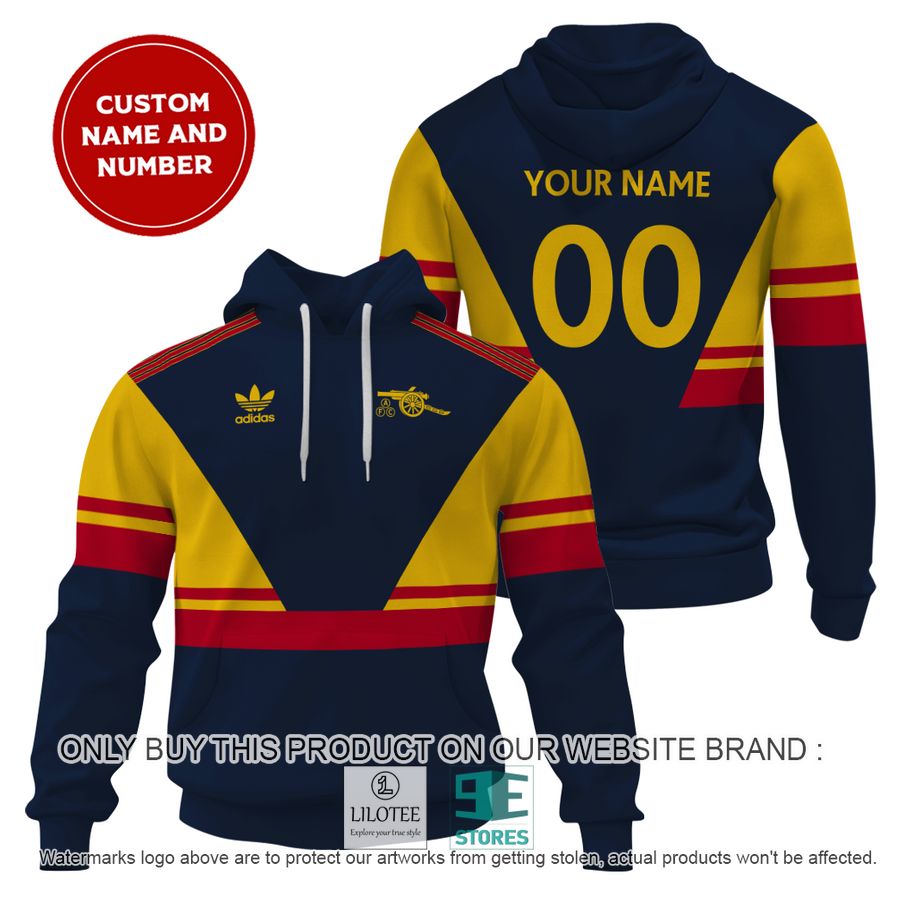 Personalized Arsenal FC logo Adidas blue yellow 3D Shirt, Hoodie - LIMITED EDITION 16