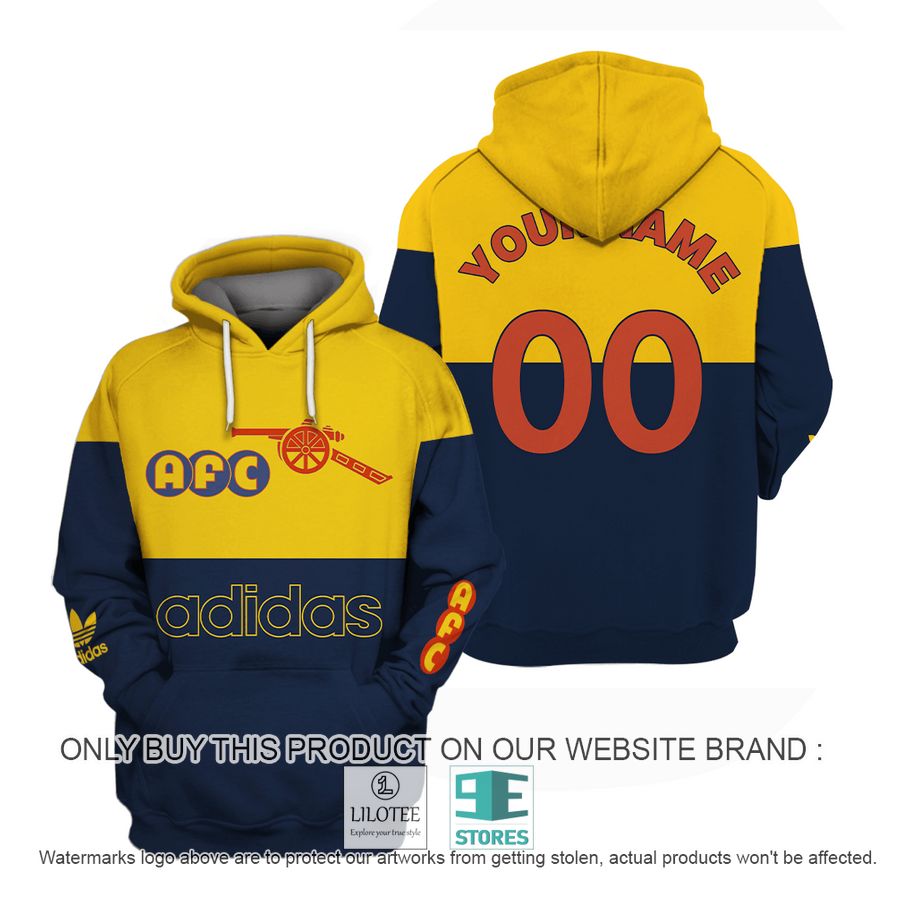 Personalized Arsenal FC logo blue yellow 3D Shirt, Hoodie - LIMITED EDITION 17