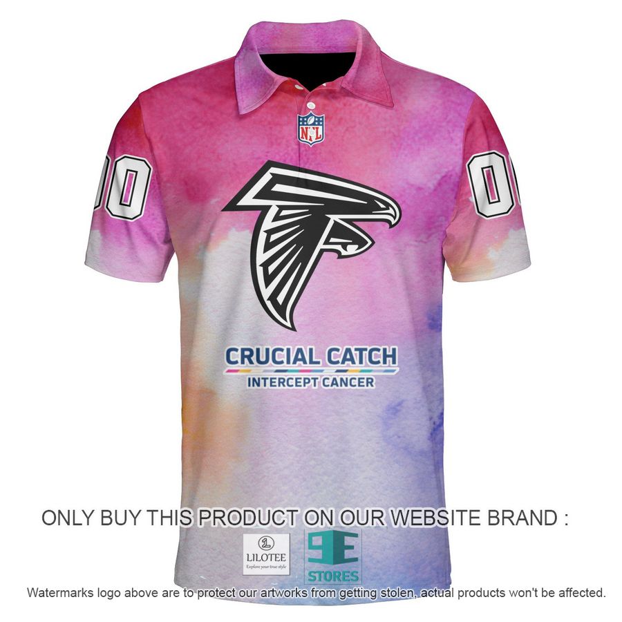 Personalized Atlanta Falcons Crucial Catch Polo Shirt 4