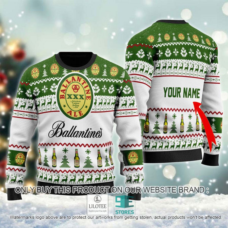 Personalized Ballantine Beer Ugly Christmas Sweater - LIMITED EDITION 9