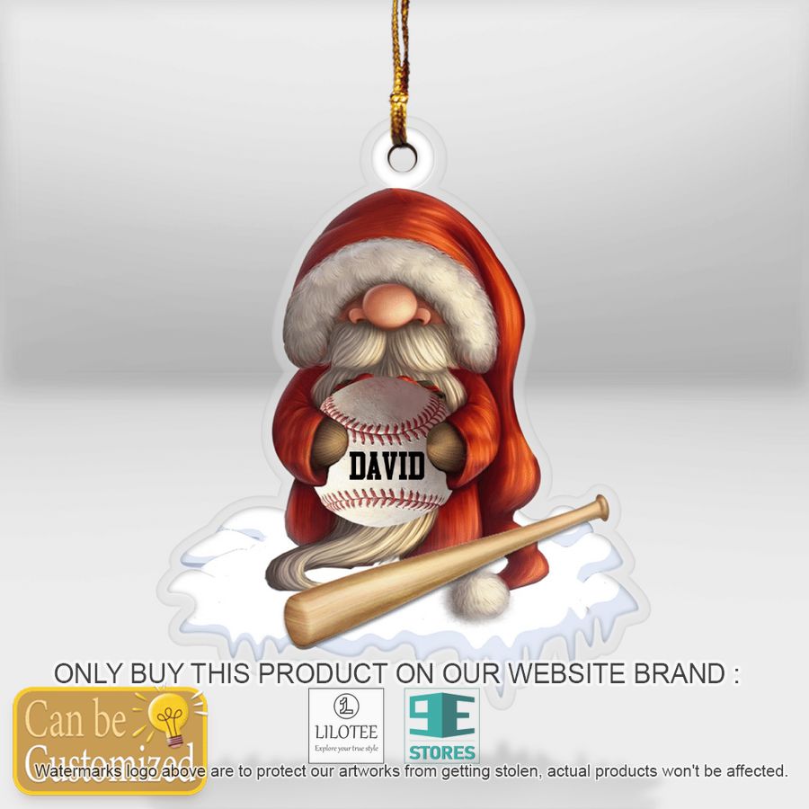 Personalized Baseball Gnomes Christmas Ornament - LIMITED EDITION 12