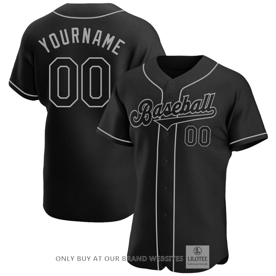 Personalized Black Black Gray Baseball Jersey - LIMITED EDITION 8