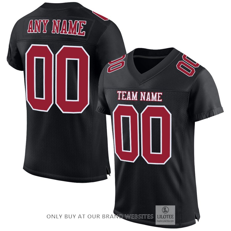 Personalized Black Cardinal-White Football Jersey - LIMITED EDITION 32