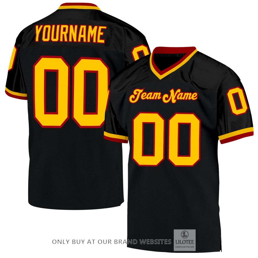 Personalized Black Gold-Red Football Jersey - LIMITED EDITION 16