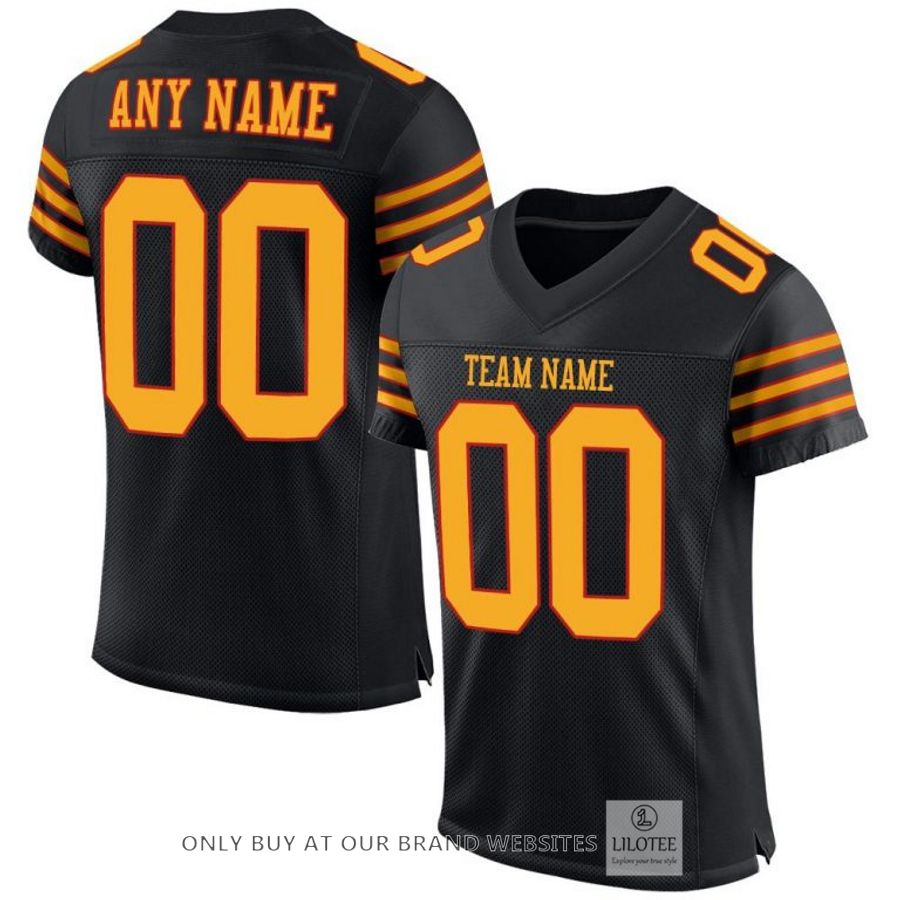 Personalized Black Gold Scarlet Football Jersey - LIMITED EDITION 7