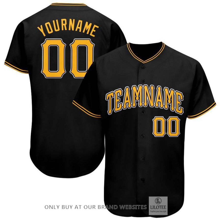 Personalized Black Gold White Baseball Jersey - LIMITED EDITION 9