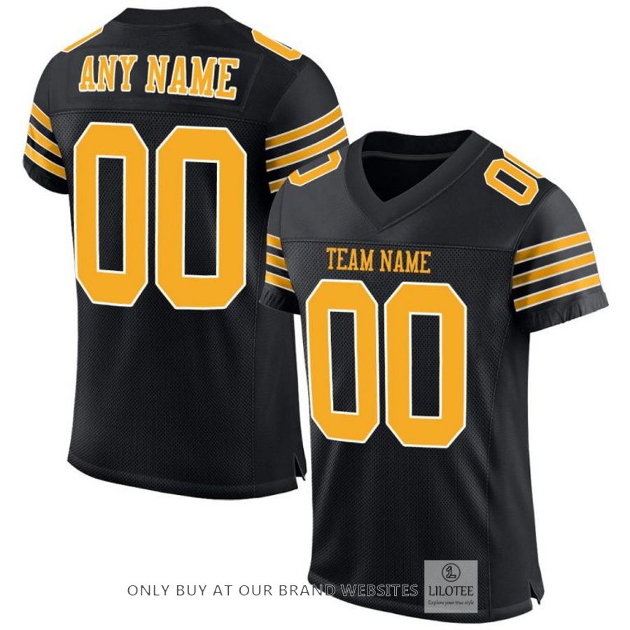 Personalized Black Gold White Football Jersey - LIMITED EDITION 6