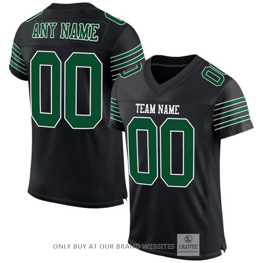 Personalized Black Gotham Green White Football Jersey - LIMITED EDITION 6