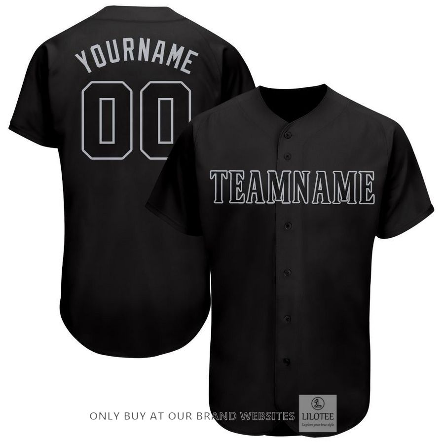 Personalized Black Gray Baseball Jersey - LIMITED EDITION 6
