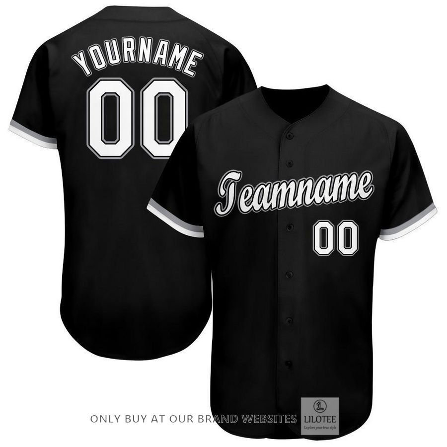 Personalized Black Gray White Baseball Jersey - LIMITED EDITION 8