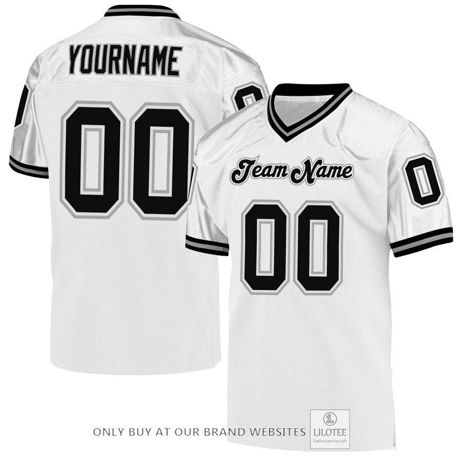 Personalized Black-Gray White Football Jersey - LIMITED EDITION 32