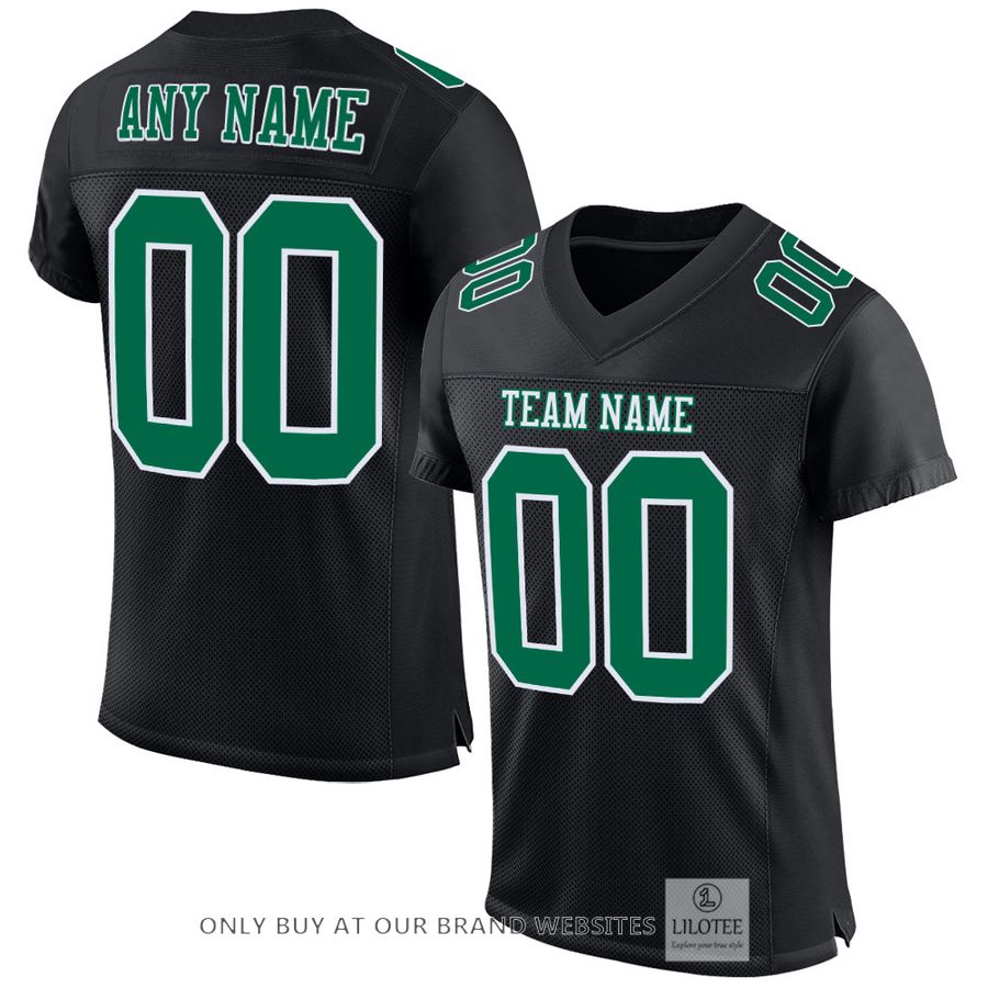 Personalized Black Kelly Green-White Football Jersey - LIMITED EDITION 33